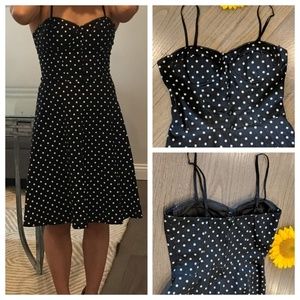 Vintage Black Poka Dots Dress